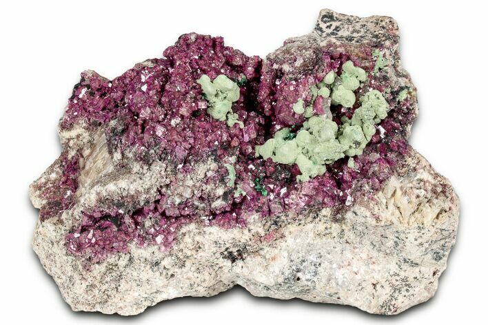 Green Kolwezite on Vibrant Cobaltoan Dolomite - DR Congo #347460